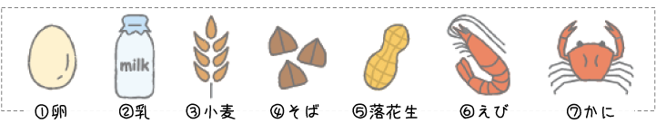 アレルゲン７品目