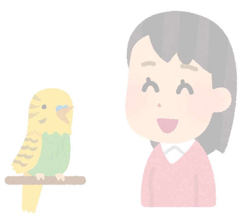 小鳥と女性