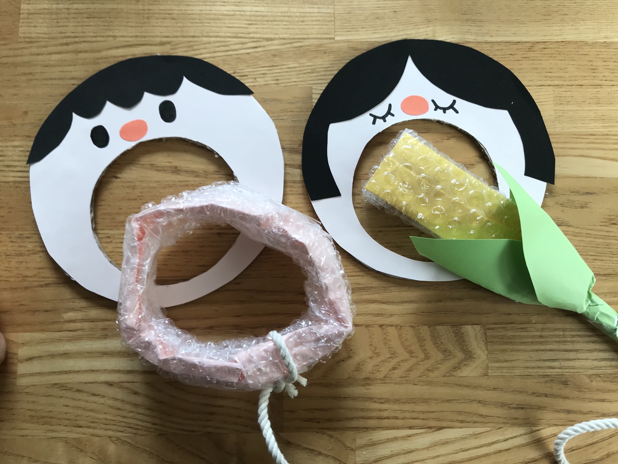 ぱっくんひも通し（夏：8月の製作アイデア）／保育士・幼稚園教諭の